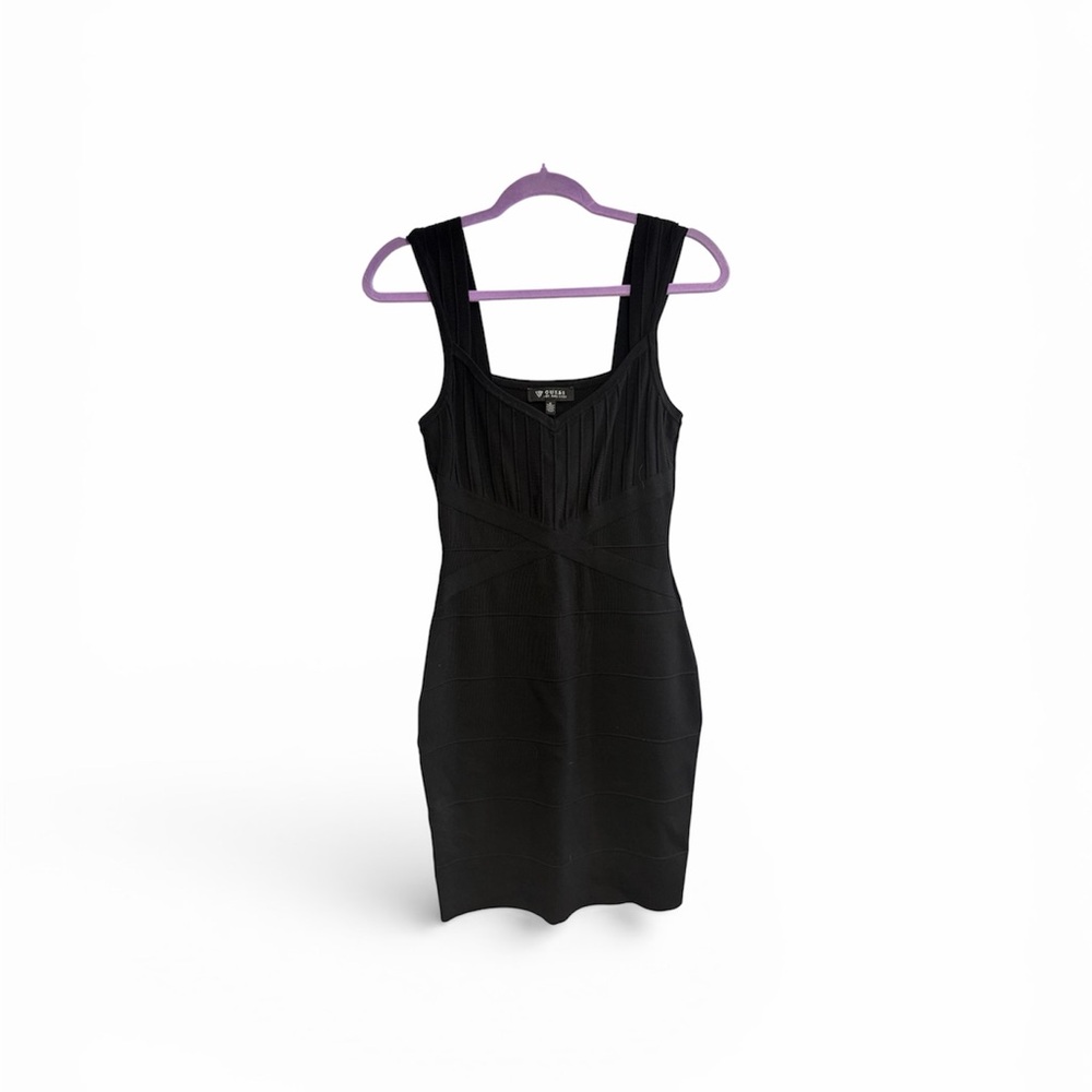 Guess Black Sleeveless Mini Bodycon Dress